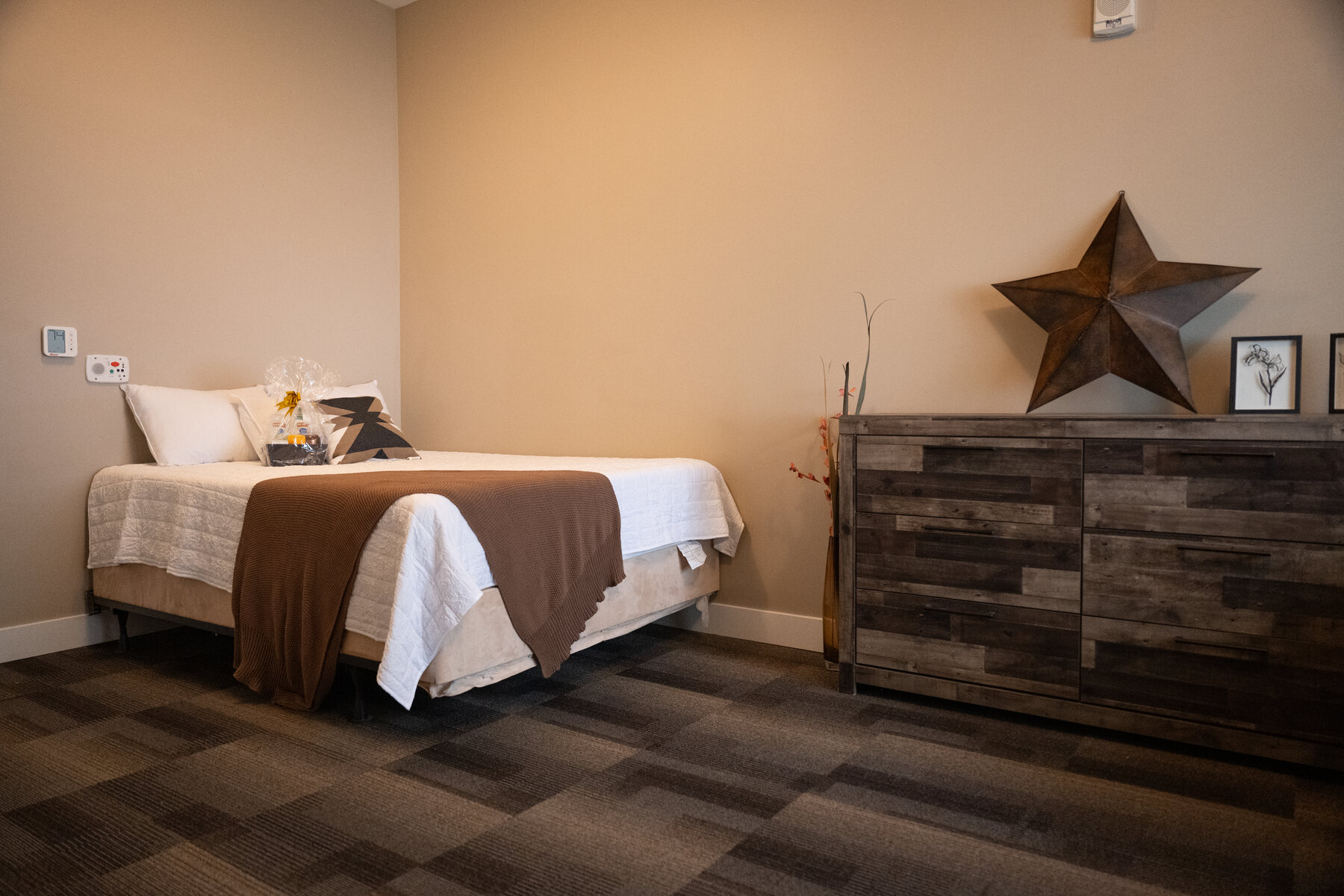 Resident room arranged for memory care at Pheasant View Assisted Living